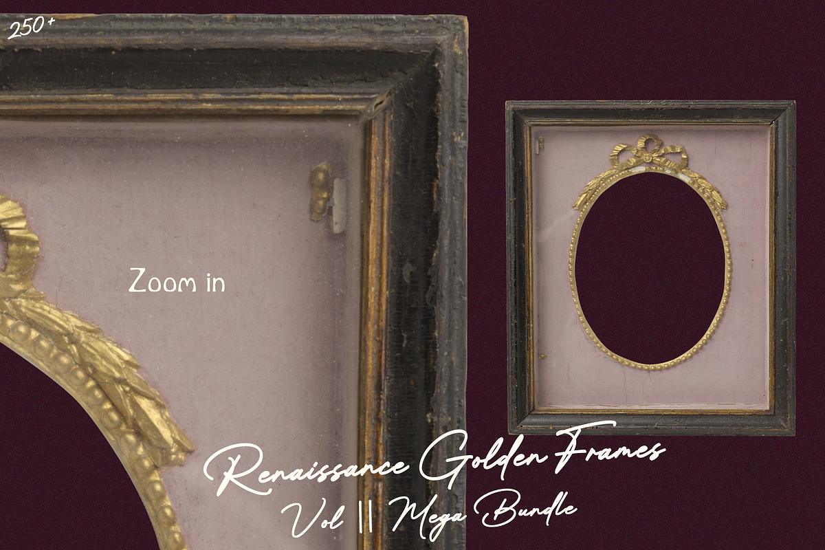 250 Renaissance Golden Frames Vol II, an Object Graphic by Lilithcollageart (Photo 9 of 11)