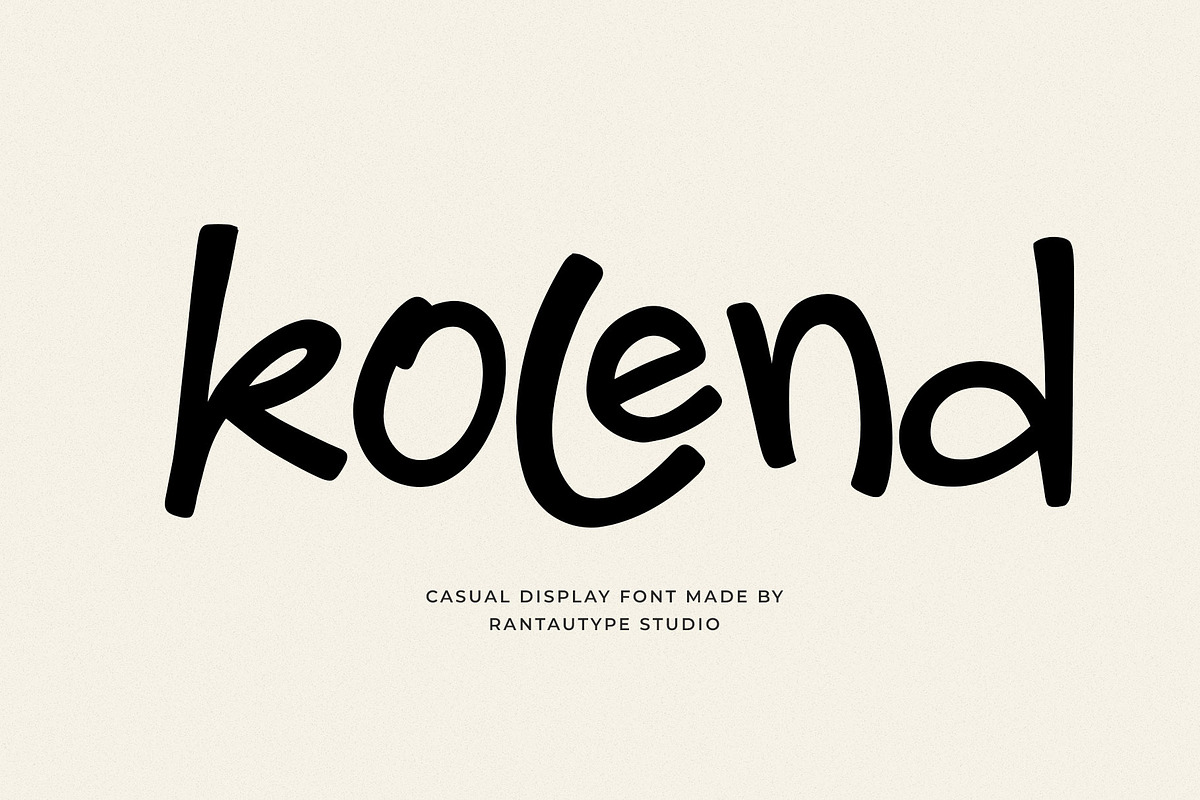 Kolend Casual Display Font, a Handwritten Font by RantautypeStudio (Photo 1 of 15)