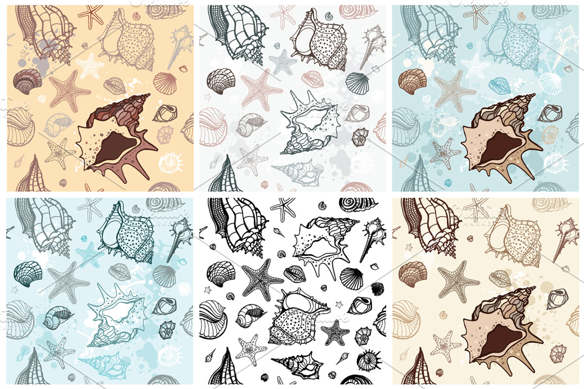 Sea Love Shells. Vector set, an Illustration by katyau (Photo 4 of 5)