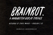 BRAINROT - Handwritten Typeface, a Sans Serif Font by The Shop of Chris Maher (Thumbnail 1 of 5)