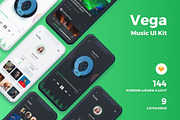 Vega Music IOS UI Kit, an UI Kit Template by uicube (Thumbnail 1 of 5)