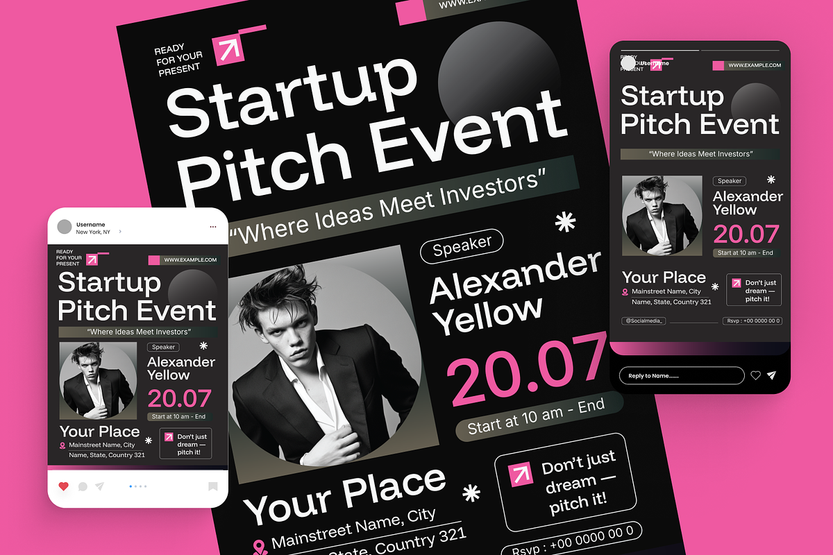 Startup Pitch Event Flyer Set, a Flyer Template by Annora Studio (Photo 5 of 6)