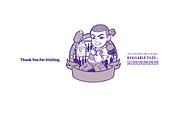 Cartoon Bartender Logo, a Branding & Logo Template by Kongstones_std (Thumbnail 4 of 4)