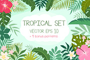 Tropical Set + Bonus Patterns, a Decorative Illustration by Imaginasty (Thumbnail 1 of 4)