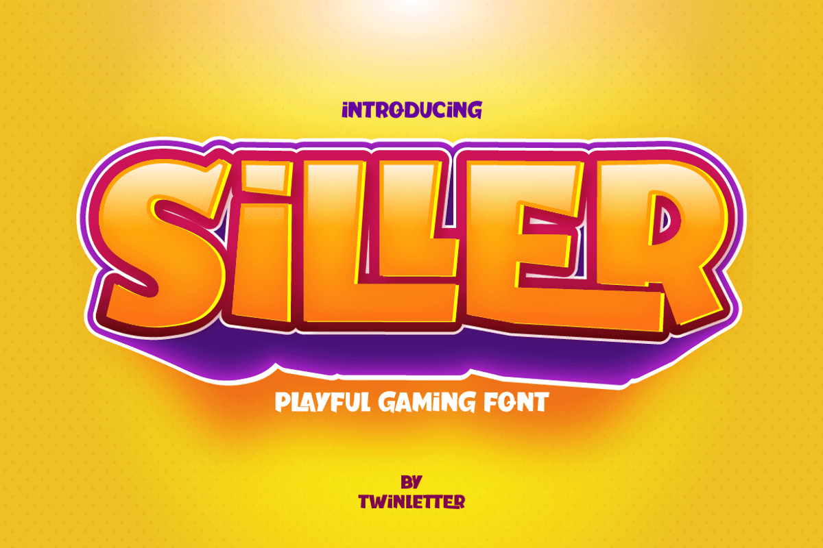 Siller, a Sans Serif Font by twinstd (Photo 1 of 13)