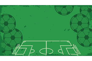 soccer court and balloons, a Sport Illustration by studiogstock