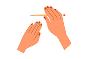 Hands writing with pens, pencils set, a Person Illustration by Good Studio (Thumbnail 2 of 8)
