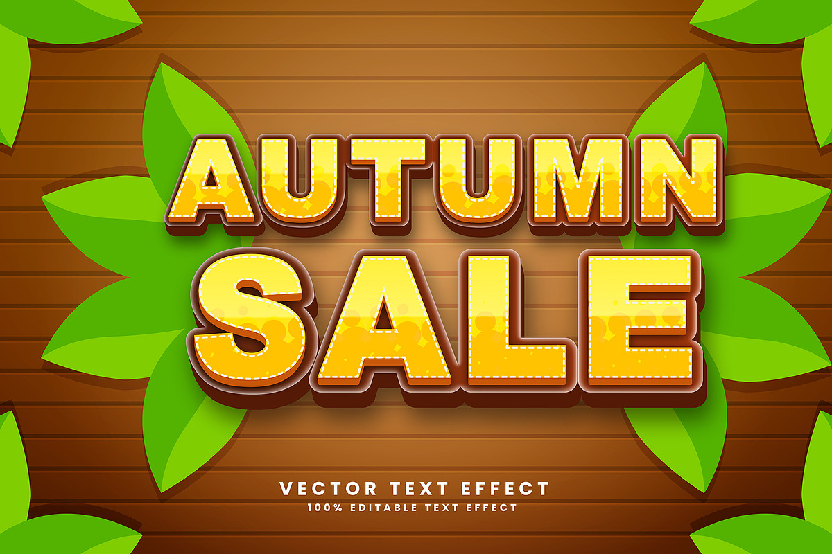 Autumn Sale Vector 3d Text Effect, a Layer Style Add-On by designermdnazir
