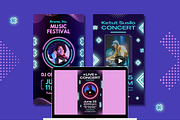Neon Music Festival Instagram Story, a Templates & Theme by TemplateCastleStore (Thumbnail 4 of 9)