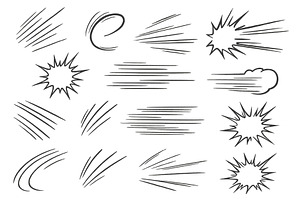 Dynamic action lines with bursts and, an Illustration by ZinetroN