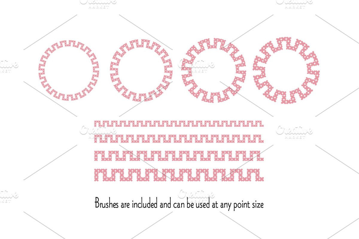 Cross Stitch Embroidery Borders, a Pattern Graphic by Melissa Held Designs (Photo 3 of 3)