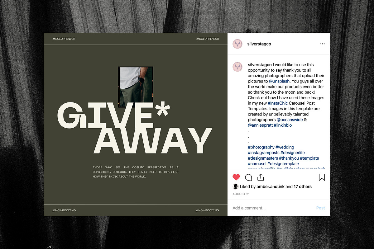 Grace - Aesthetic Social Media Pack, a Social Media Template by SilverStag Type Foundry (Photo 7 of 38)