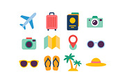 Tropical Beach Travel Icons Pack, an Object Graphic by jahid234 (Thumbnail 10 of 13)