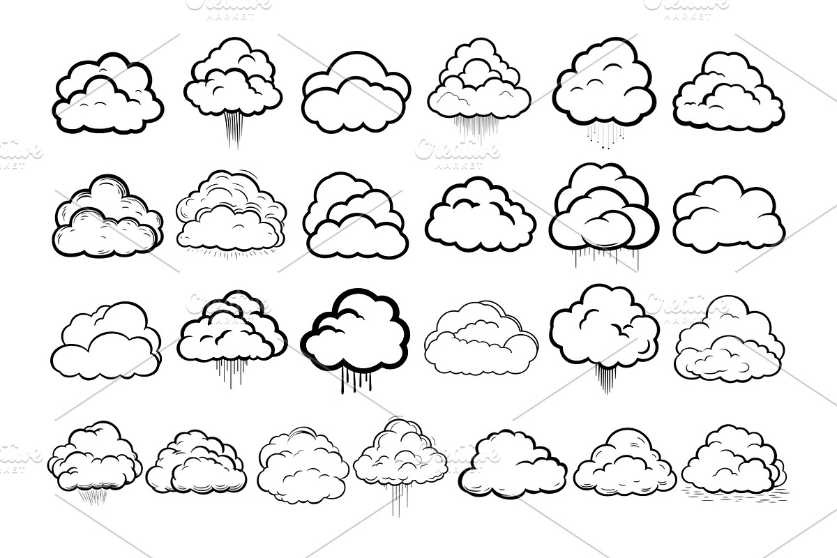 50 Clouds Procreate Stamps Brushes, a Brush Add-On by Procreate Sale (Photo 4 of 6)