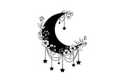 Moon Hanging Silhouette Bundle, an Illustration by Gaye Art (Thumbnail 8 of 31)