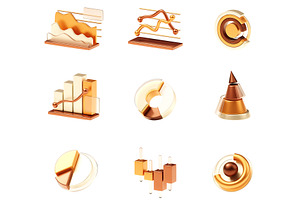 Vector charts and diagrams set