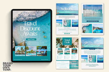 Travel Email Canva Templates, an Email Template by BYOTstudios