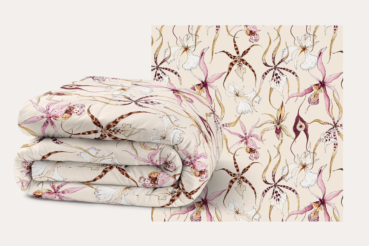 Orchid Herbarium Pattern Collection, a Pattern Graphic by SurfaceStories (Photo 7 of 12)
