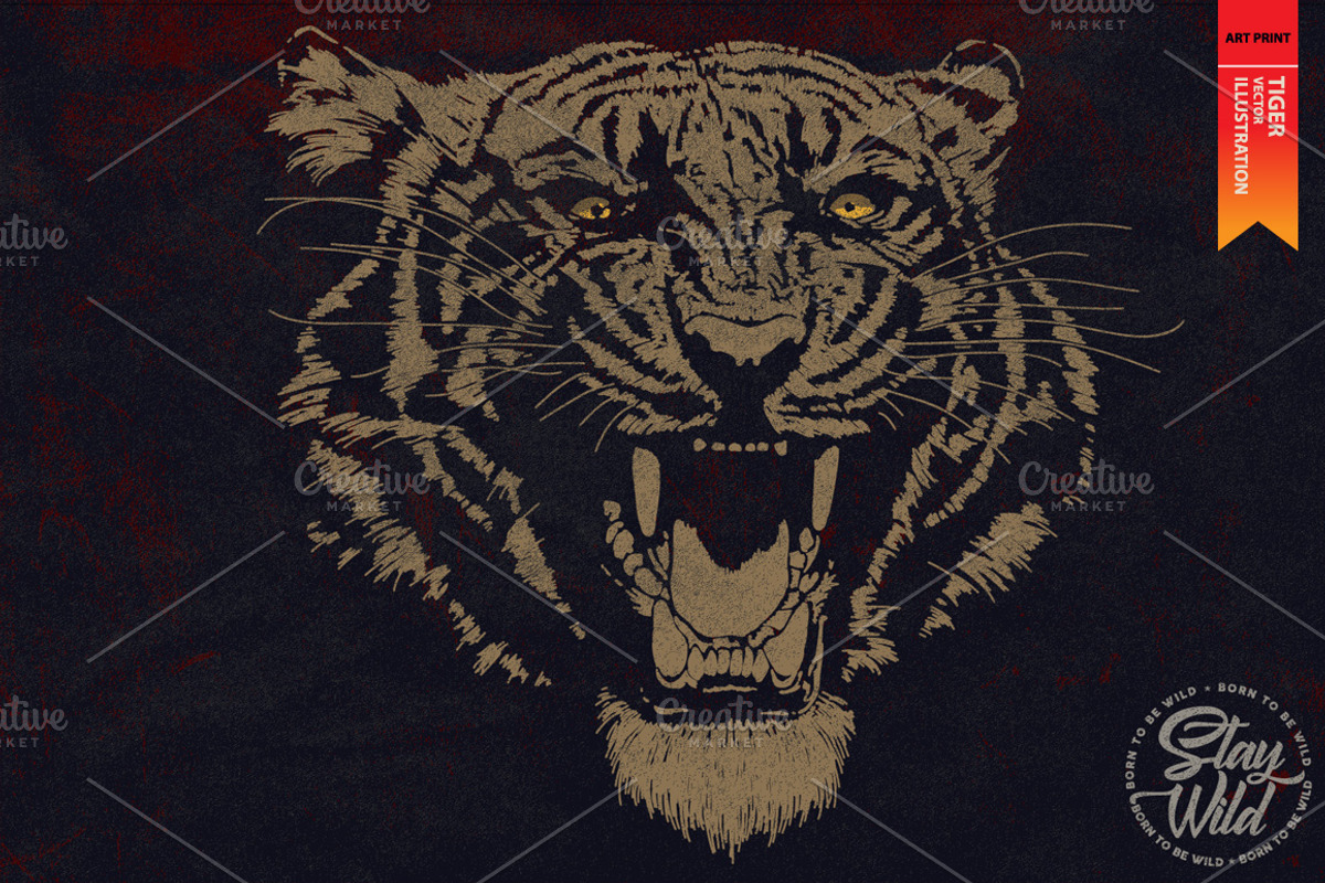 STAY WILD - Vector illustration, an Animal Illustration by Artistic & Unique (Photo 6 of 11)