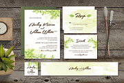 Leaf Wedding Invitation Set, a Card Template by Aarley Kaiven (Thumbnail 4 of 6)