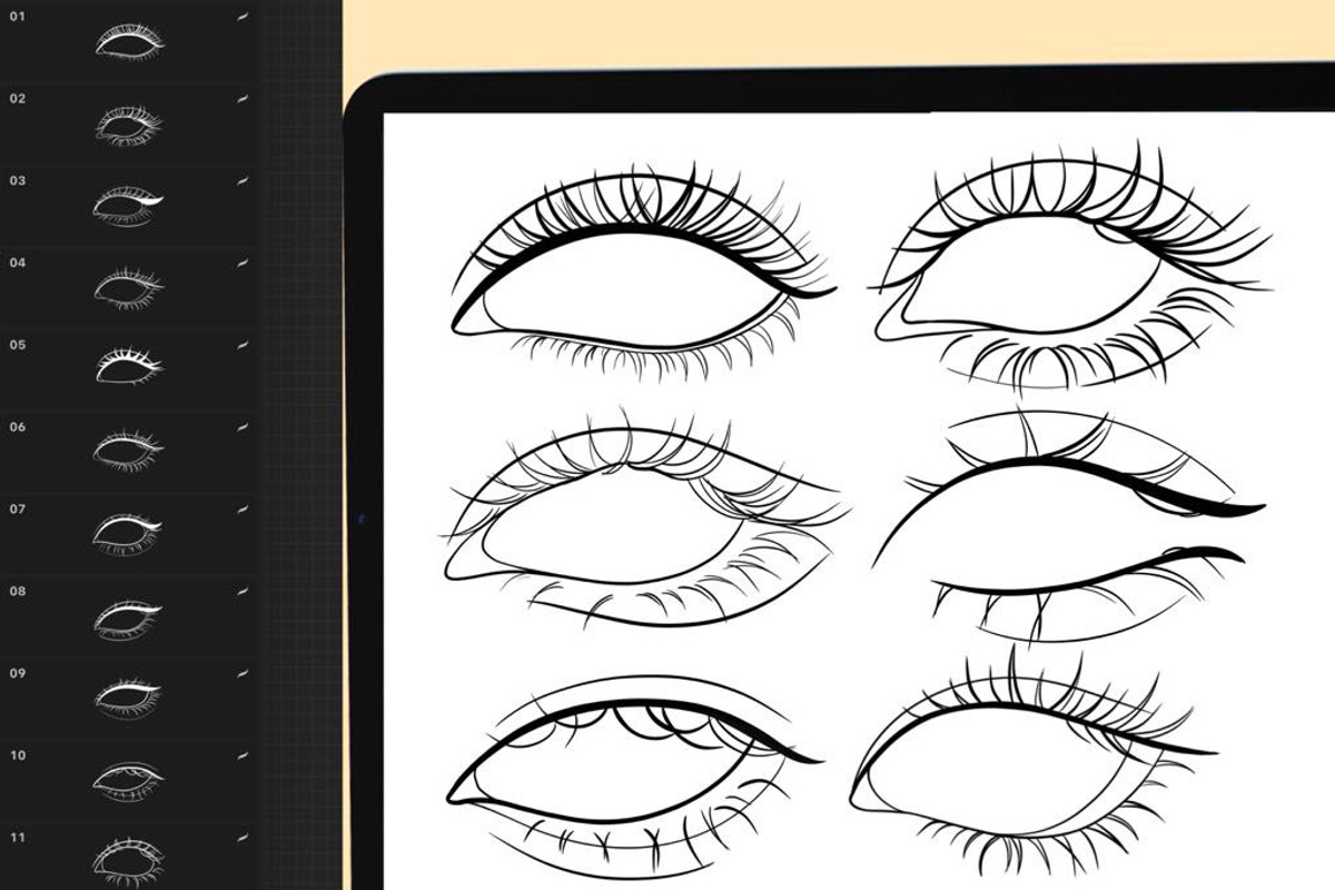 100 Procreate Eyes Stamp Brushes, a Brush Add-On by DrawingStoryShop (Photo 2 of 4)