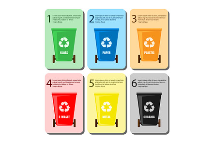 Recycle bins set, an Object Graphic by LongQuattroArt