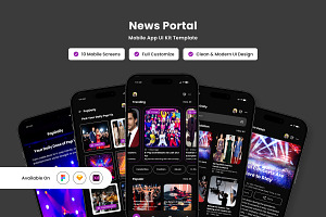 PopDaily - News Design Template, an App Template by productype1