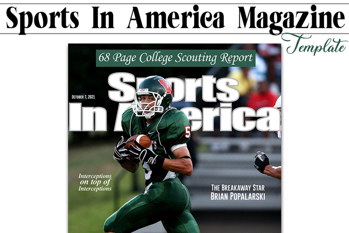 Sports In America Mag Cover Template, a Magazine Template by Brenda Avila Designs (Photo 2 of 3)