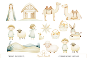 Nativity Story Watercolor Clipart, an Illustration by MockupWizard (Thumbnail 3 of 5)