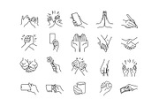 Hand Gesture Line Art Illustration, an Object Graphic by SLAB! Design (Thumbnail 2 of 4)