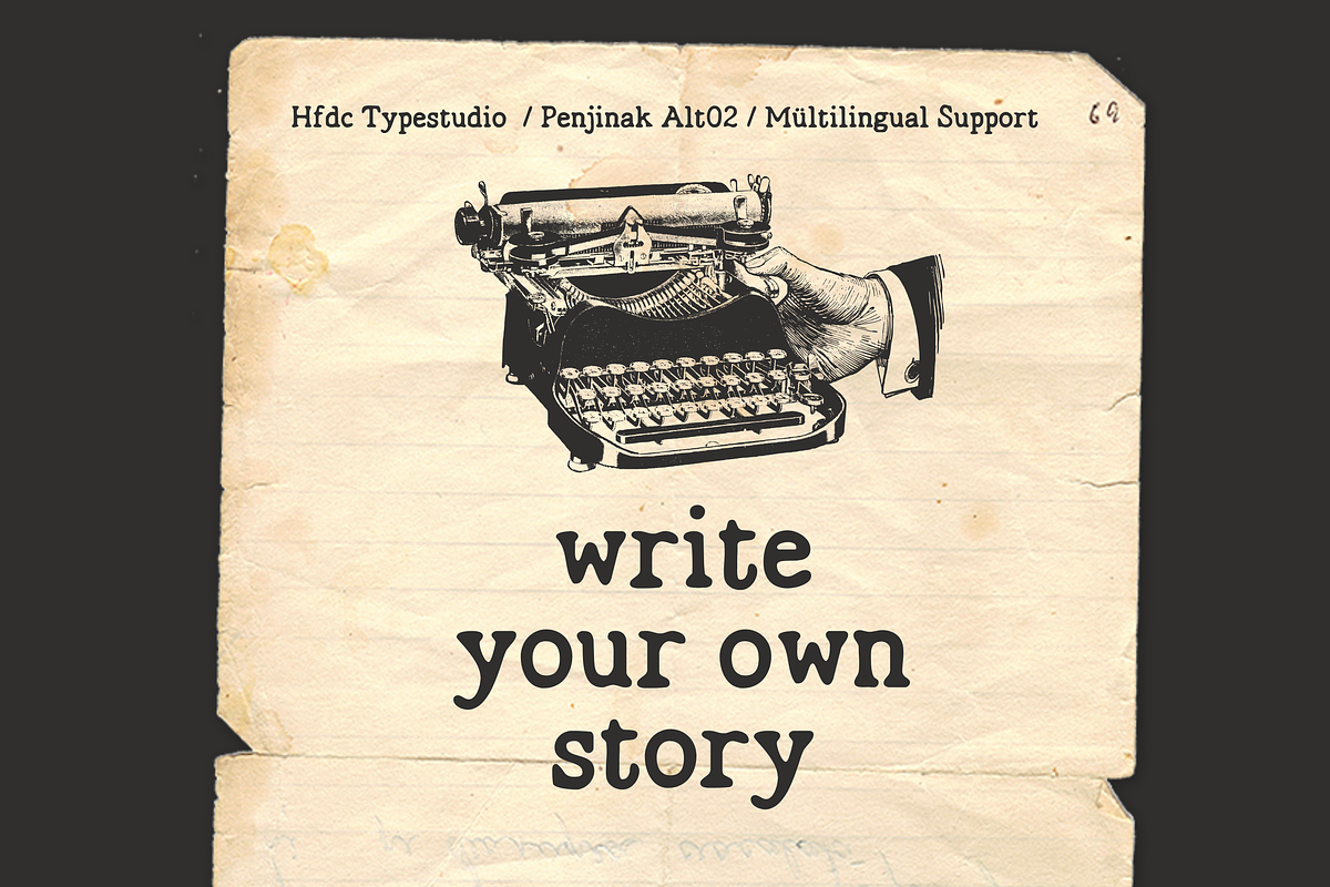 Penjinak Typewriter, a Serif Font by 24Design Studios (Photo 4 of 6)
