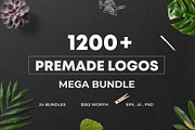 1200 Premade Logos Mega Bundle, a Branding & Logo Template by XpertgraphicD (Thumbnail 1 of 60)