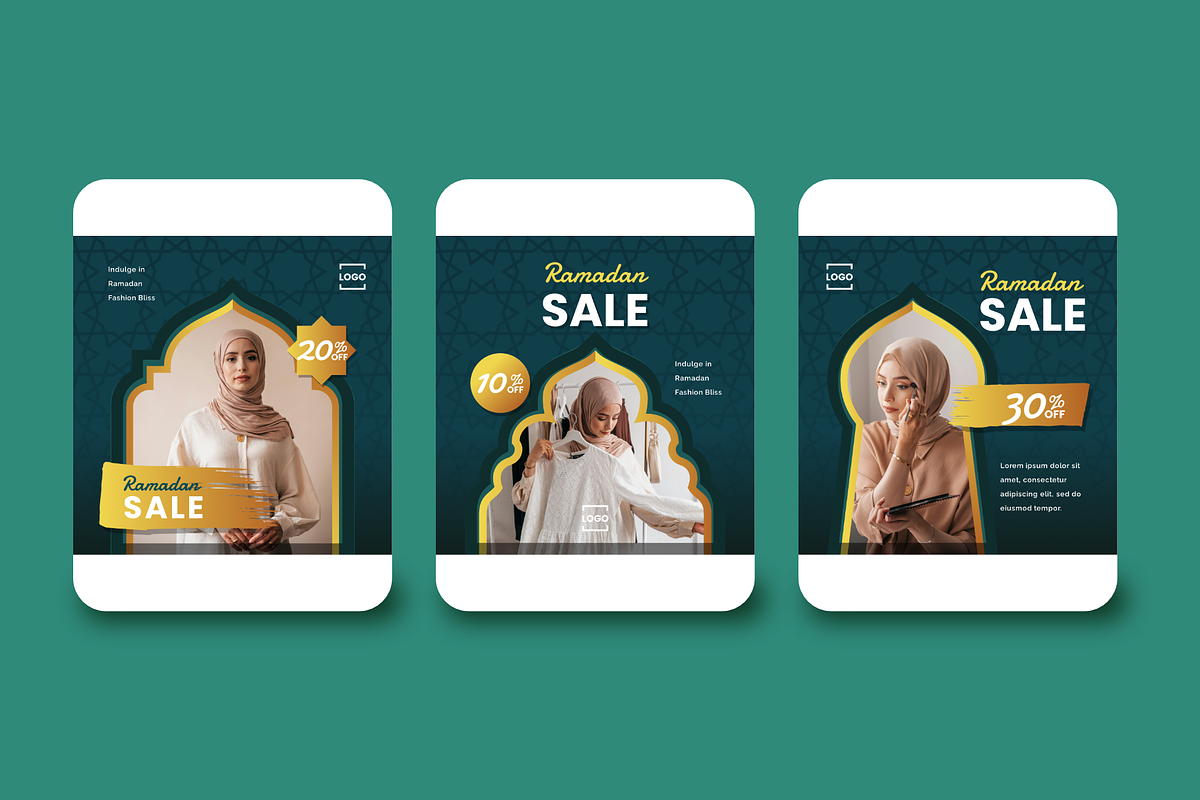 Green Gold Ramadan Sale Banner, a Social Media Template by Kalstud (Photo 2 of 5)