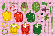 Delicious Hand Drawn Vegetable Set, a Food Illustration by DeepFuze (Thumbnail 3 of 3)