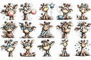 Cute Stylish giraffe clipart, an Illustration by Libby Wishes (Thumbnail 2 of 7)