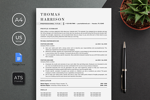 ATS Resume Template Google Docs