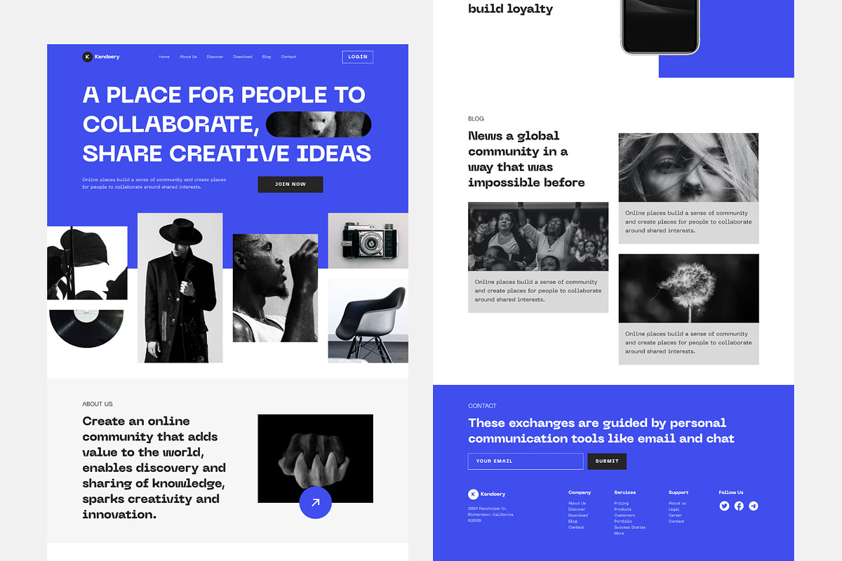 Kendoery – Human Community Website, a Landing Page Template by Panen Creative (Photo 2 of 3)