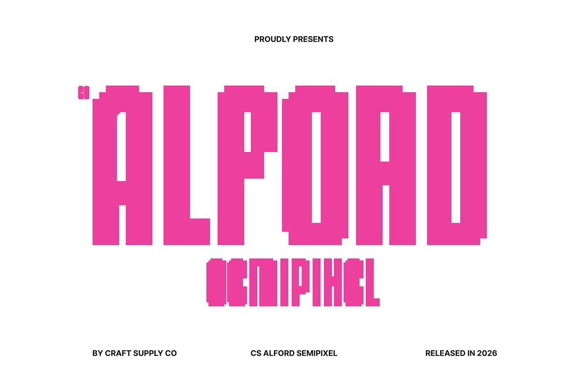 CS Alford Semipixel, a Sans Serif Font by Craft Supply Co. (Photo 1 of 8)