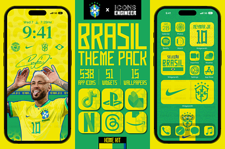 Brazil Theme Pack | Home Kit, an Icon by IconsEngineer
