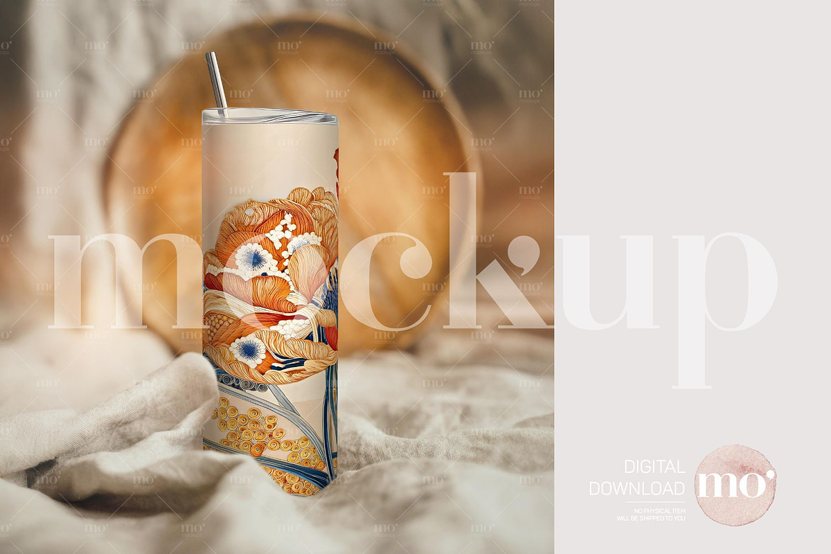 20oz Skinny Tumbler Mockup, a Cups & Container Mockup by MoMockups (Photo 1 of 4)