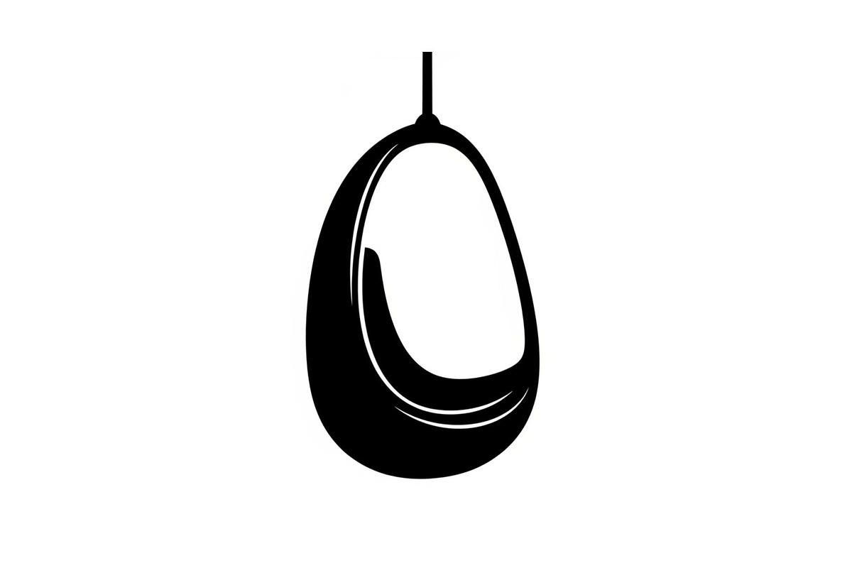Hanging Egg Chair Silhouette Bundle, an Illustration by Designer_Momina (Photo 43 of 51)