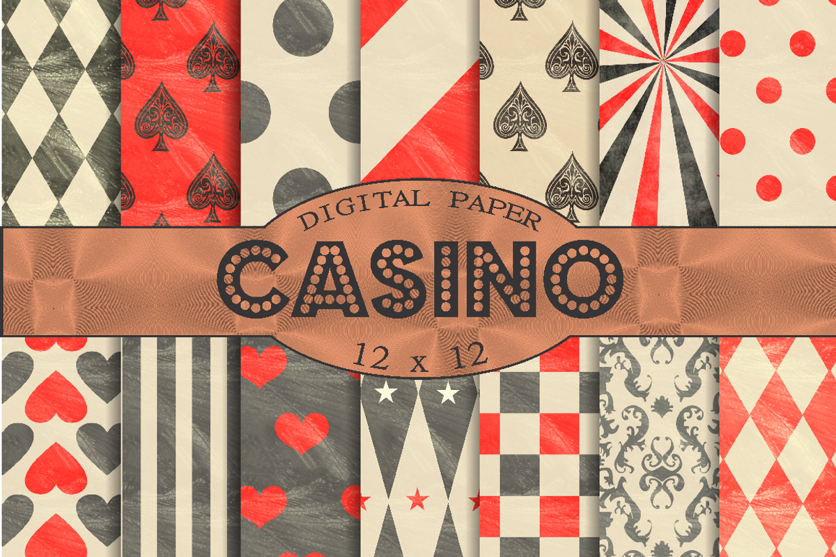 Black and red patterns 'Casino'