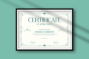 Modern Art Deco Certification, a Print Template by Graphicorner