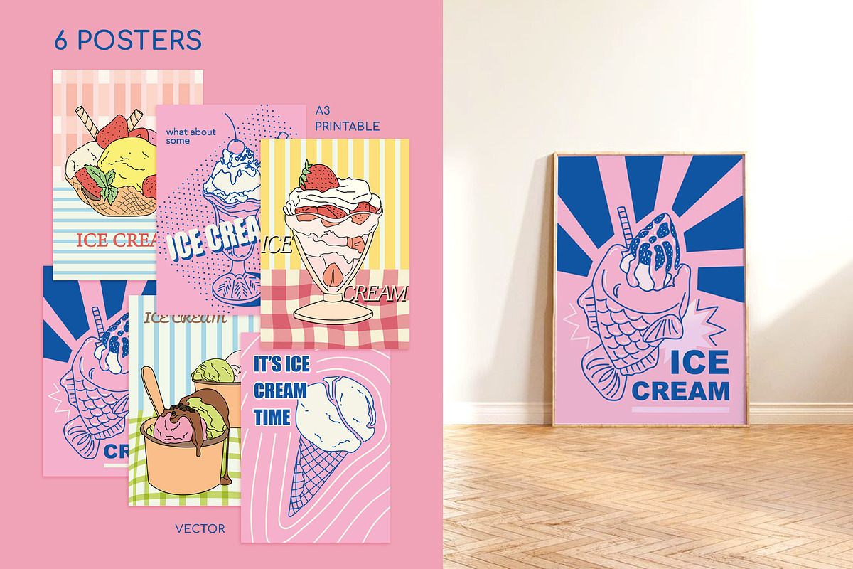 Ice Cream Doodle Illustration Kit, a Food Illustration by Chaka_32 (Photo 6 of 6)