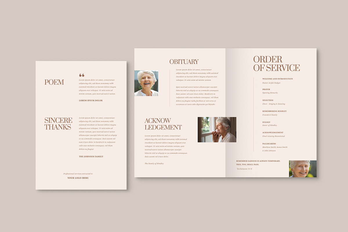Funeral Program Template, a Brochure Template by VectorVactory (Photo 8 of 8)
