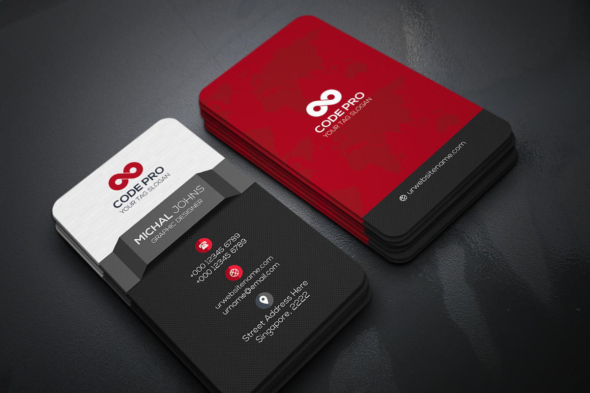 Business Cards 2 in 1, a Business Card Template by Genereux Art (Photo 2 of 8)