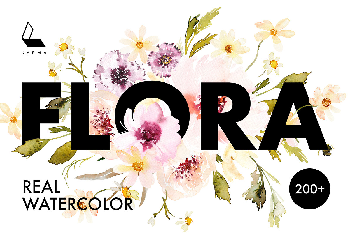 Flora | Watercolor Flower Collection, an Illustration by Karma (Photo 2 of 26)