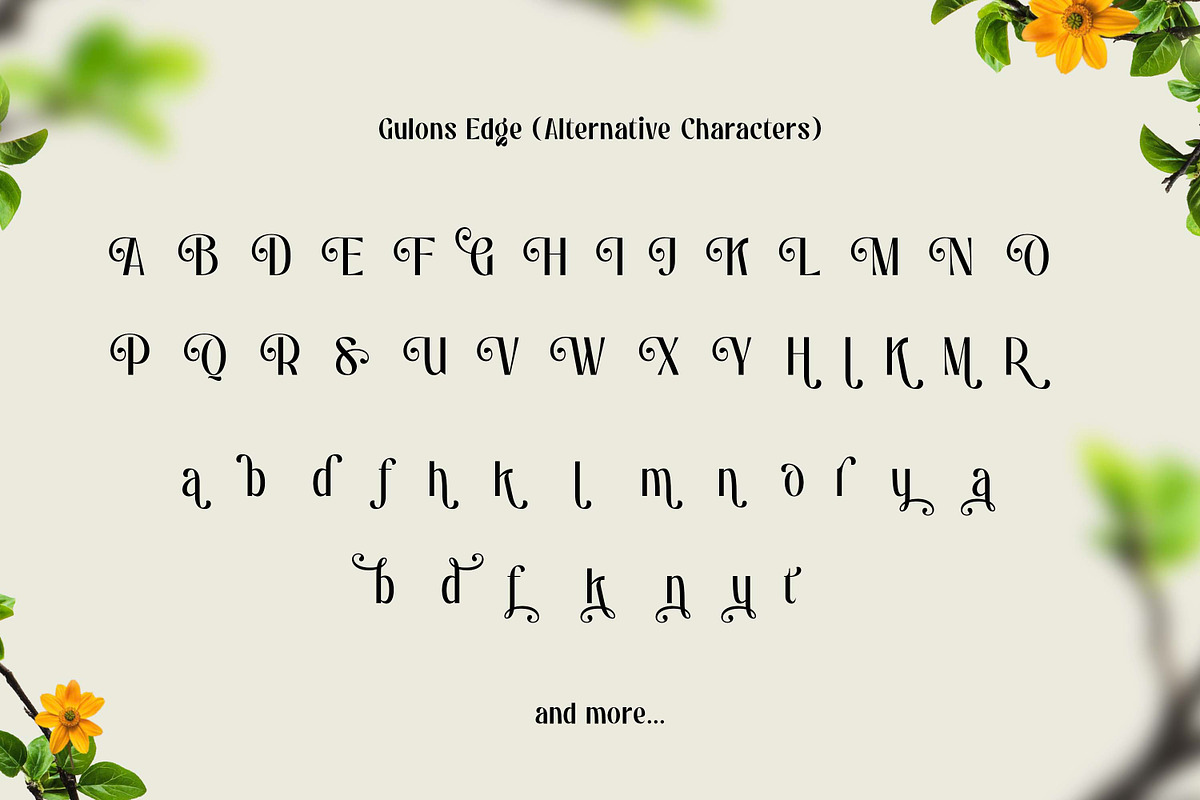 Gulons Edge - Beautiful Display Font, a Sans Serif Font by Ekahermawan (Photo 13 of 15)