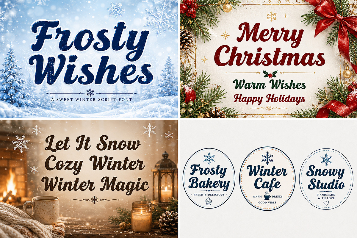 Frosty Wishes, a Script Font by Wow Magic (Photo 6 of 6)