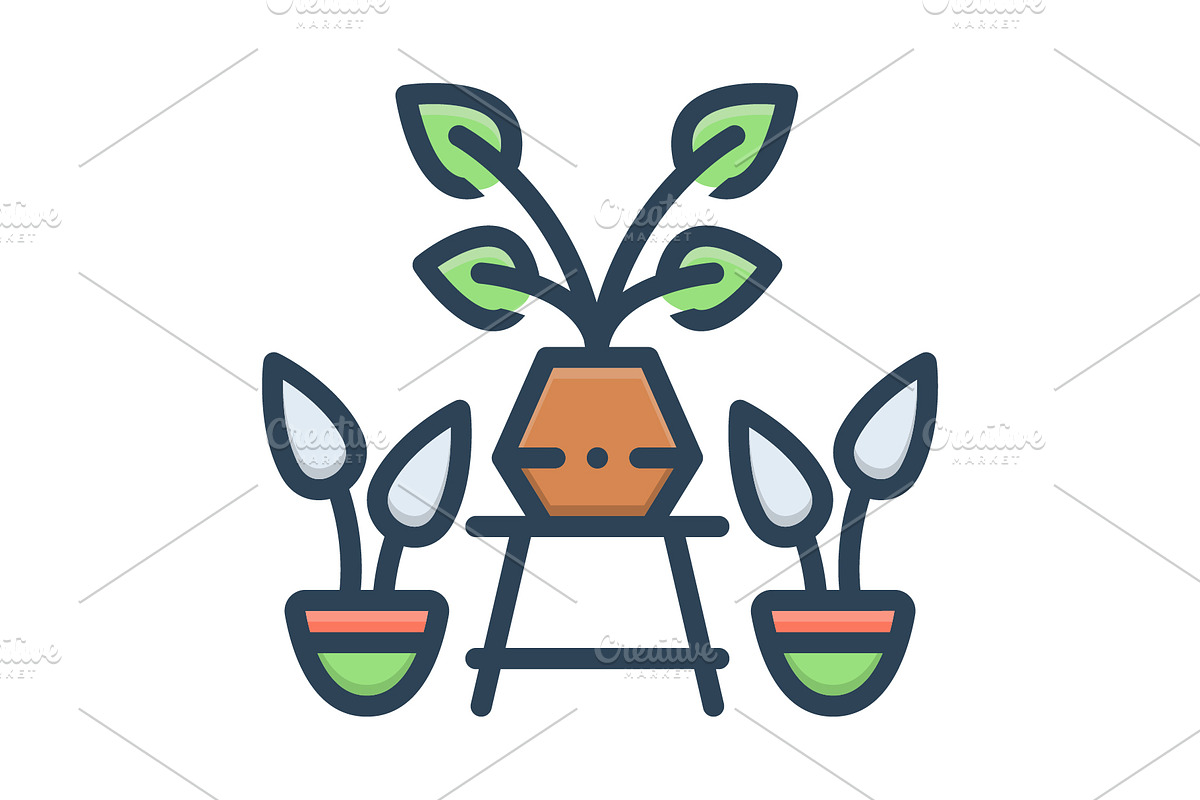 Plants potted color icon, a Duotone Icon by Creative priyanka